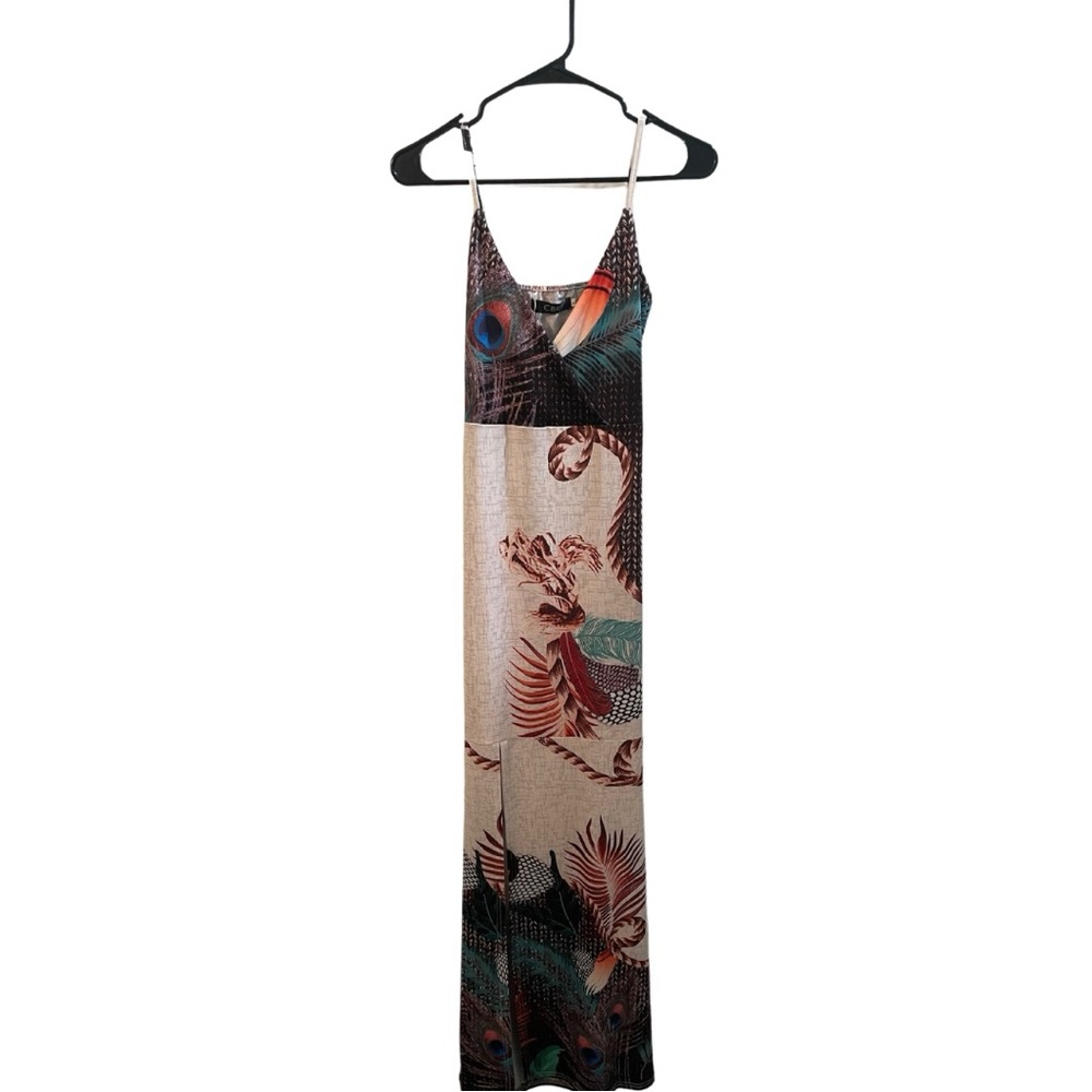 Peacock Floral Body Con Dress